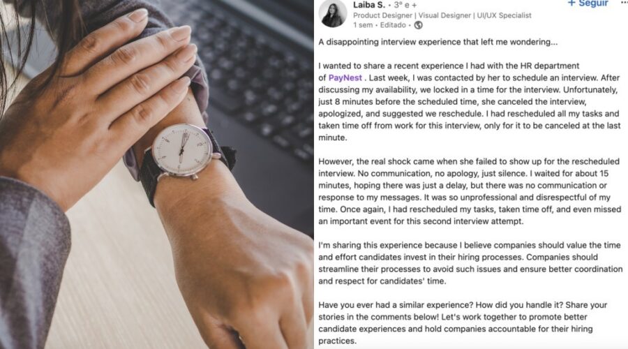 Profissional leva ‘ghosting’ em entrevista de emprego, reclama no LinkedIn e recebe resposta do CEO