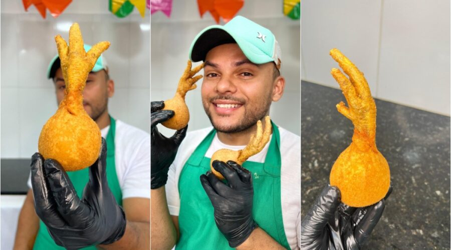 Coxinha com pé de galinha? Cozinheiro prepara iguaria e viraliza: ‘Sofisticado e arrojado’
