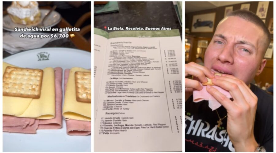 Sanduíche argentino de R$ 40 feito com biscoito água e sal viraliza: ‘Pecado para a gastronomia’