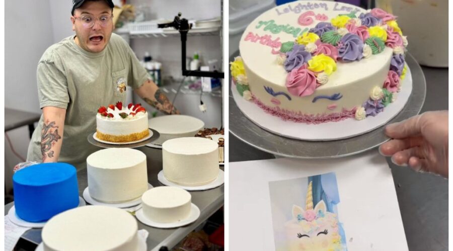 Mãe diz que ‘bolo feio’ de unicórnio ‘arruinou’ festa infantil e confeiteiro desabafa: ‘rude’