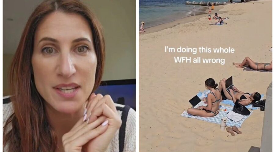 Vídeo de mulheres trabalhando na praia gera debate sobre produtividade no home office