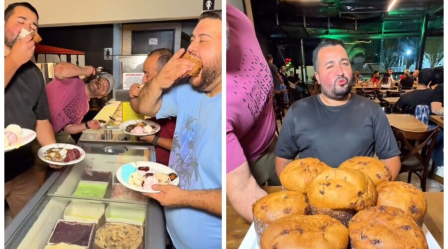 Hamburgueria viraliza nas redes sociais ao criar rodízio de panetone com diferentes sabores
