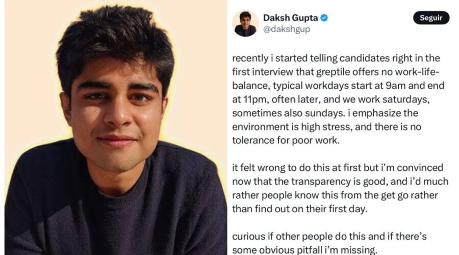 CEO de startup viraliza ao defender jornada intensa para funcionários: ‘Trabalho das 9h às 23h’