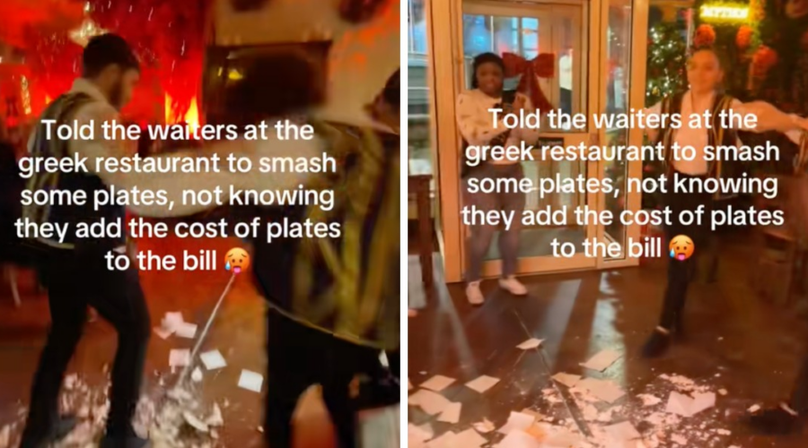 Viralizou: amigos quebram pratos em restaurante grego e se surpreendem com a conta no final