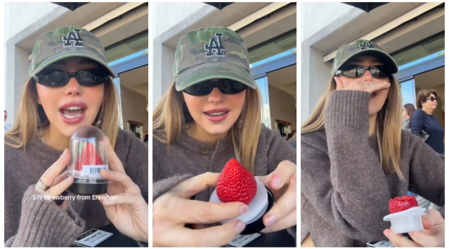 Jovem compra morango por R$ 108 e viraliza no TikTok: ‘Preciso comer cada pedacinho’