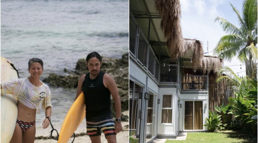 Casal larga carreira corporativa para administrar hotel à beira-mar nas Filipinas