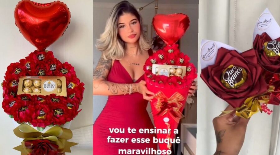 Sem dinheiro para a faculdade, estudante empreende com buquês de chocolate e conquista clientes