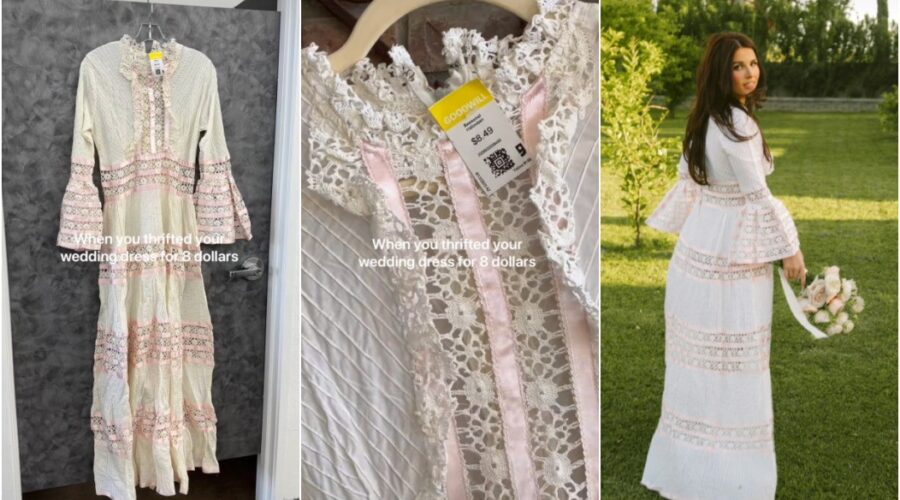 Cliente compra vestido de noiva por R$ 47 em brechó e viraliza: ‘Ele me encontrou’