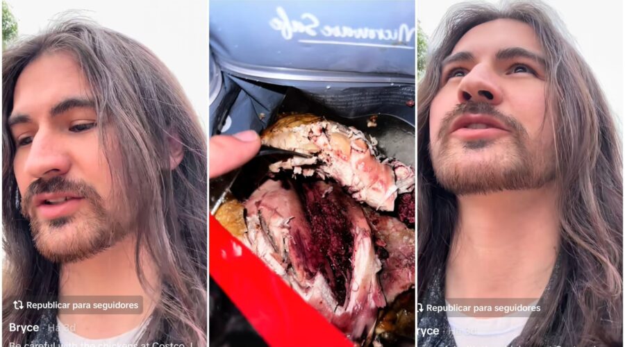 Cliente devolve frango assado comprado em rede varejista depois de surpresa desagradável: ‘Enojado’