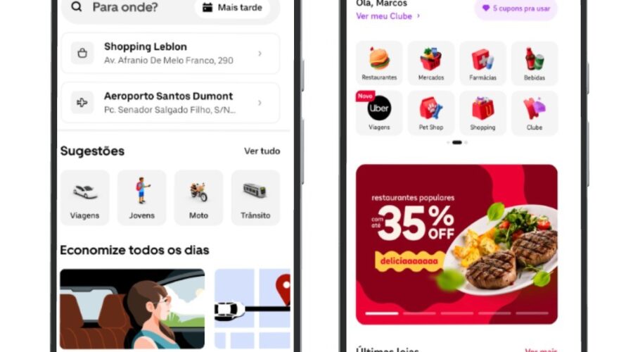 Uber e iFood fazem parceria para integrar serviços no Brasil