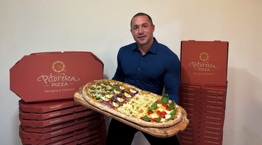 Pizza inspirada em trilho de trem vira ideia de negócio em Curitiba