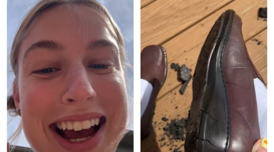 Jovem compra sapatos em brechó, mas se frustra ao vê-los se desintegrarem no pé; veja o vídeo