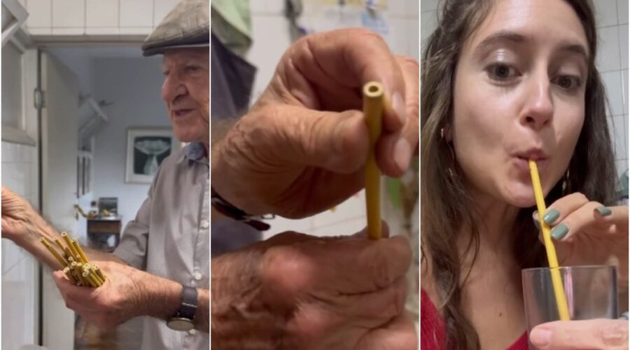 Idoso de 90 anos viraliza com canudos de bambu e inspira ideia de negócio sustentável
